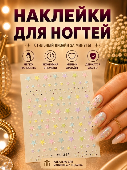 Наклейки для ногтей, дизайн для маникюра - 