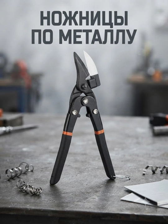 Ножницы по металлу кованные губки, скрытый механизм, 270мм - 