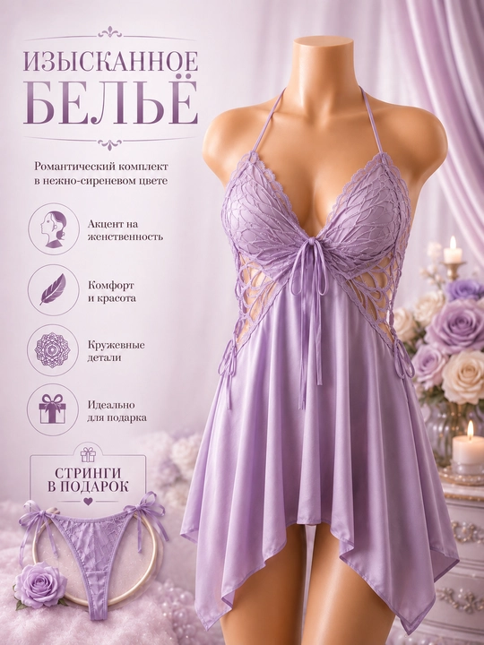 Ayollar uchun to‘rli tungi ko‘ylak, penyuar va uy kiyimi, uyqu uchun pijama - 