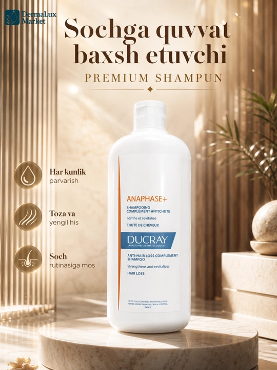 Soch to‘kilishiga qarshi mustahkamlovchi Ducray Anaphase+ shampun, 400 ml