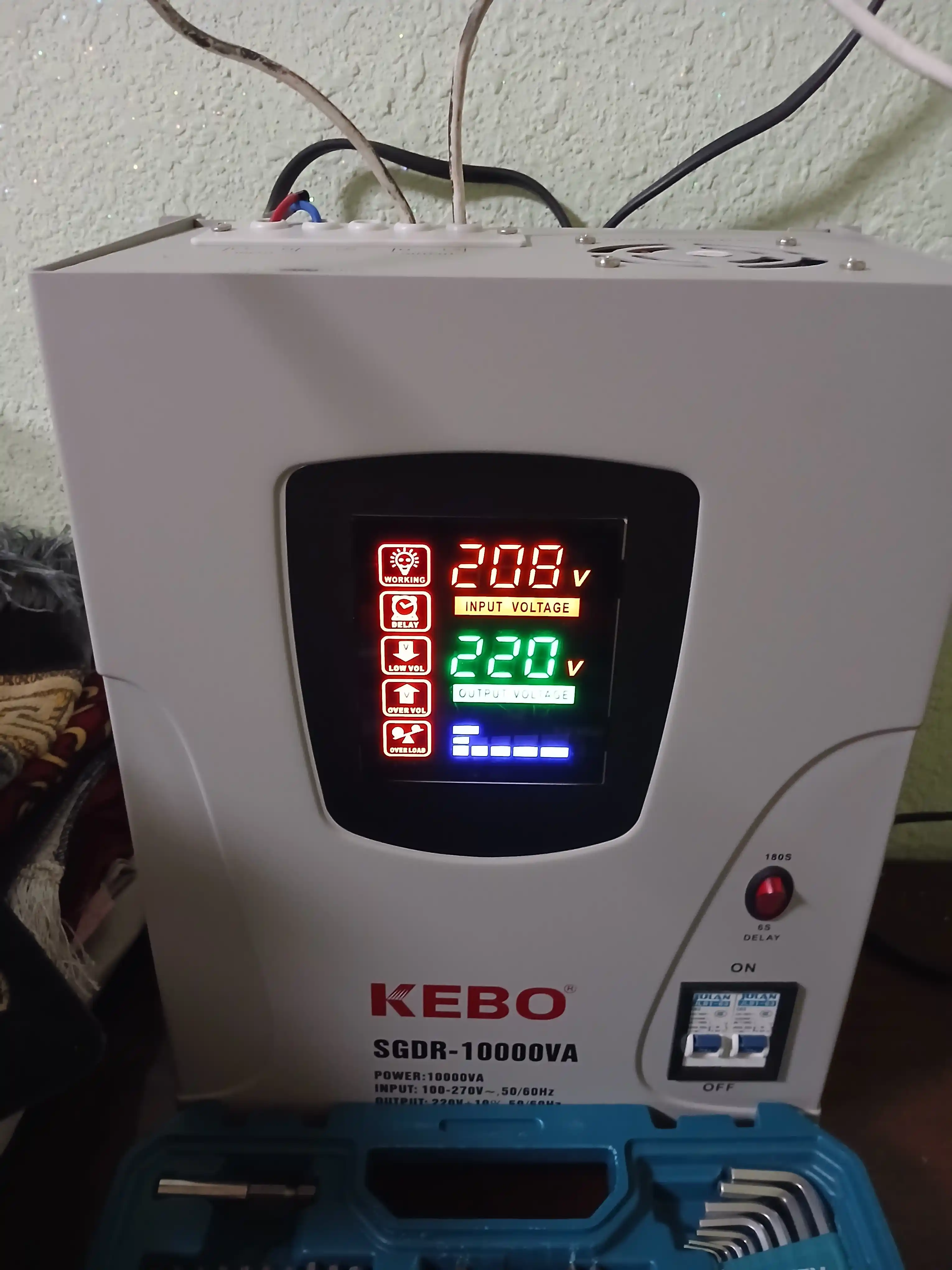 Стабилизатор напряжения 10KVA релейный 100-270V KEBO