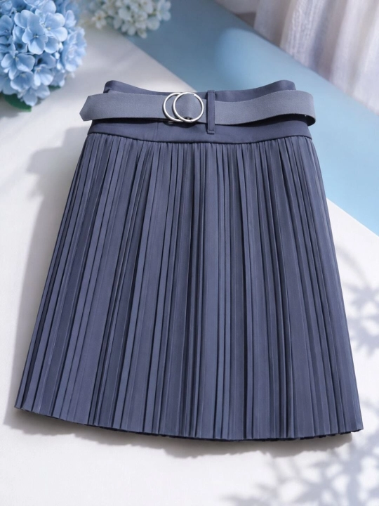 Qizlar uchun dengiz uslubidagi ko‘k yubka - 