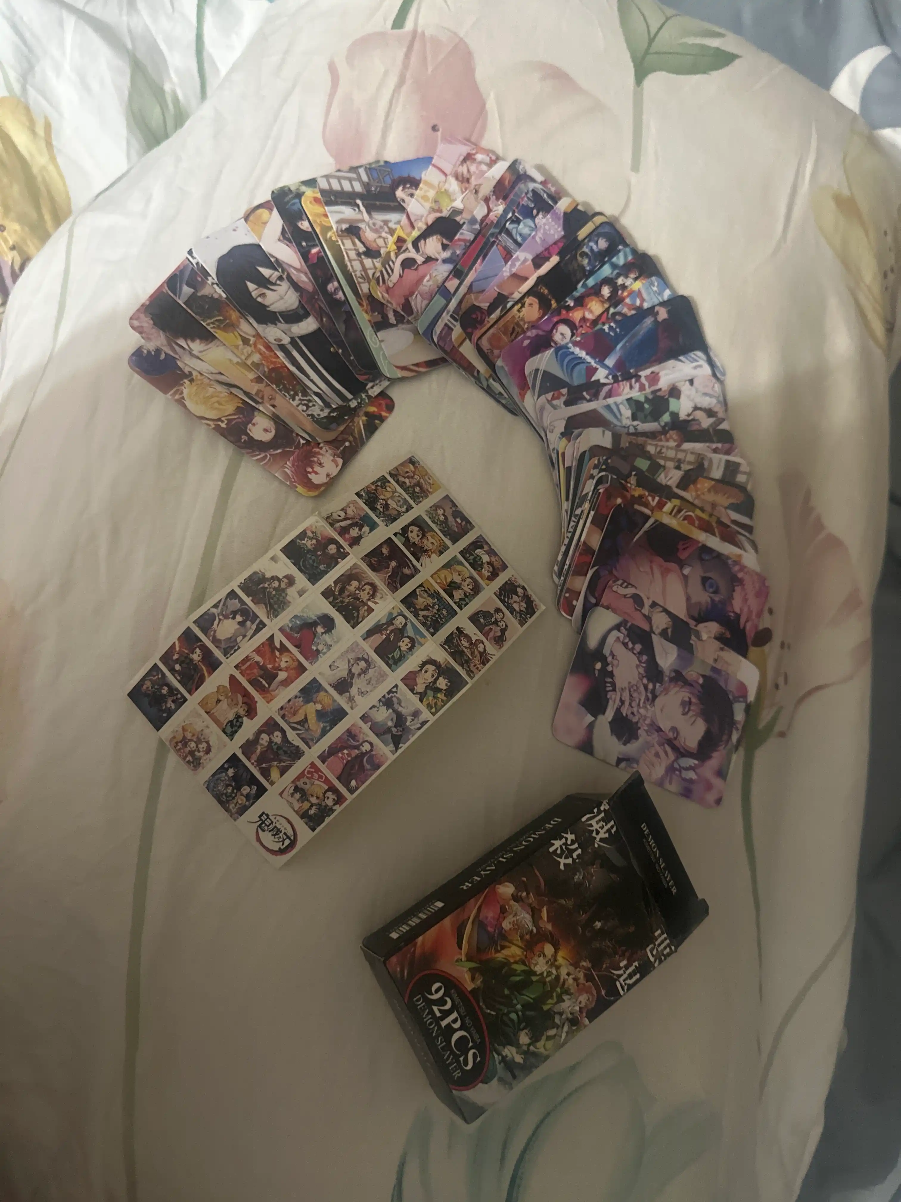 Anime Lomo kartalari to'plami bir parcha, sehrli jang, jin o'ldiruvchi pichoq, monolog