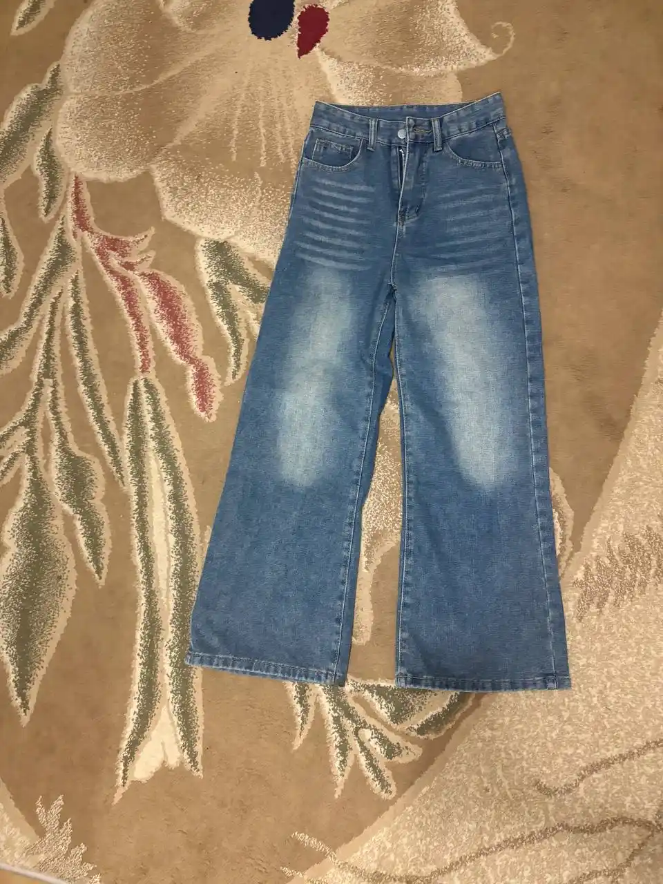 Ayollar jinsi baggy Y2K, oversize keng shim, yuqori bel, erkin kesim, paxta jinsi