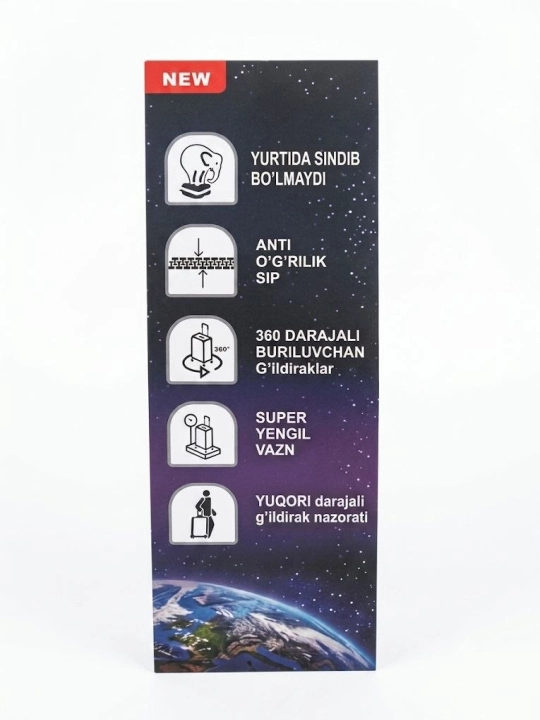 Yo'l uchun chamadon mustahkam chemodan, kodli qulf, sayohat uchun chamadonlar