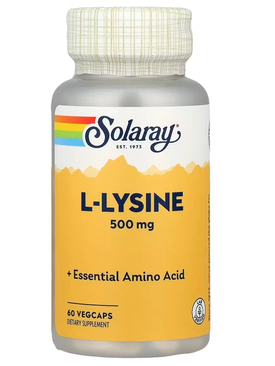 L-лизин, Solaray, 500 мг, 60 капсул