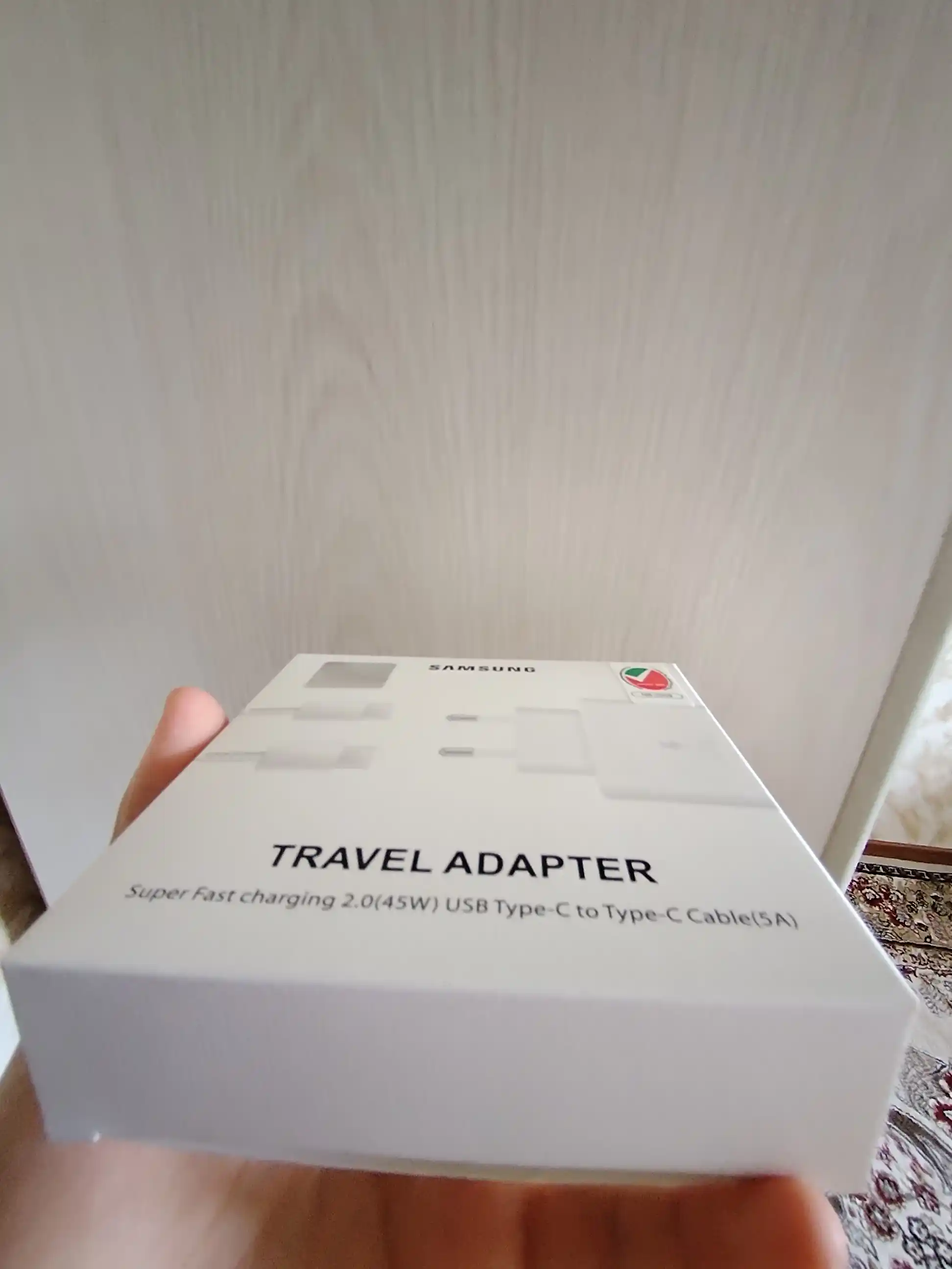 Зарядное устройство Samsung 45W, Type-C, быстрая зарядка, адаптер для телефона