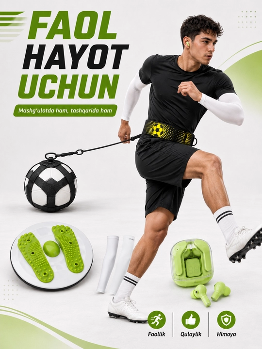 Air 31 simsiz quloqchin, sport va faollik uchun 4 ta mahsulotli set