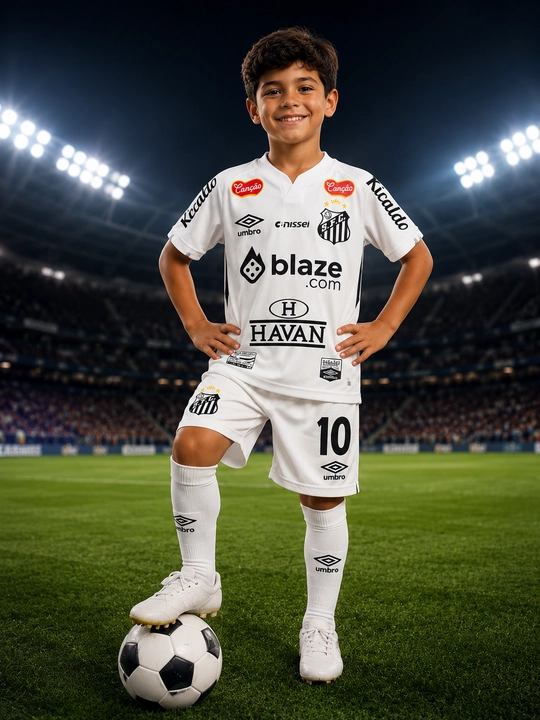 Santos FC Neymar Jr 10 Bolalar Futbol Formasi 2024/25
