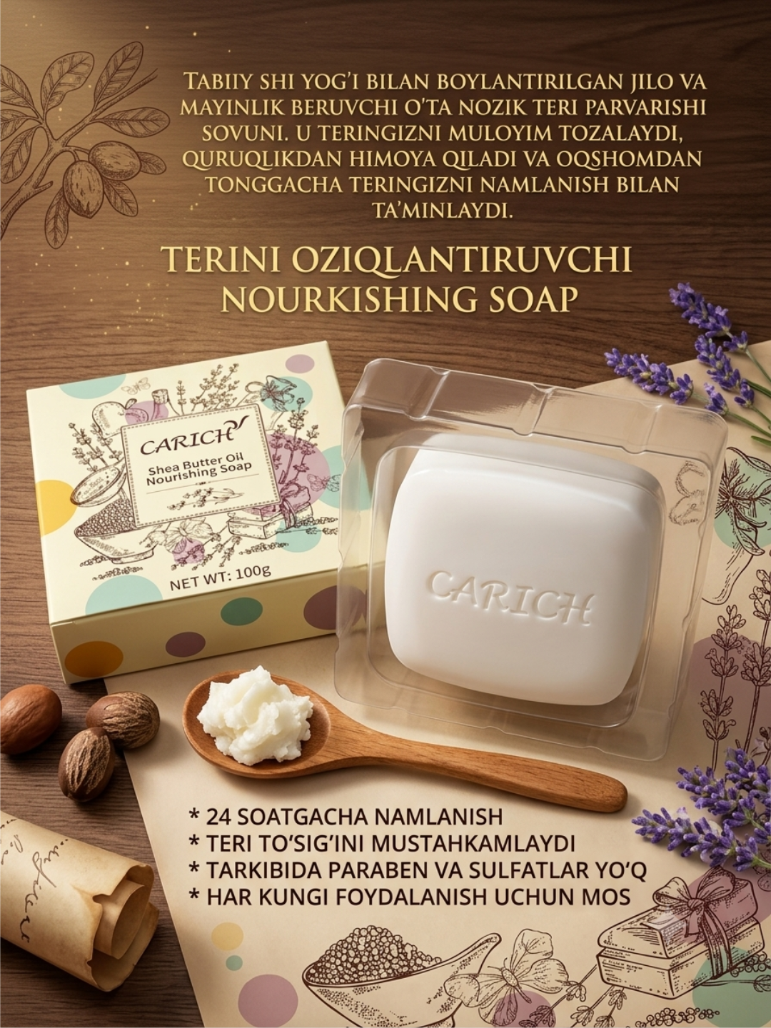 CARICH - Shi moyi bilan mayinlik sovuni - 