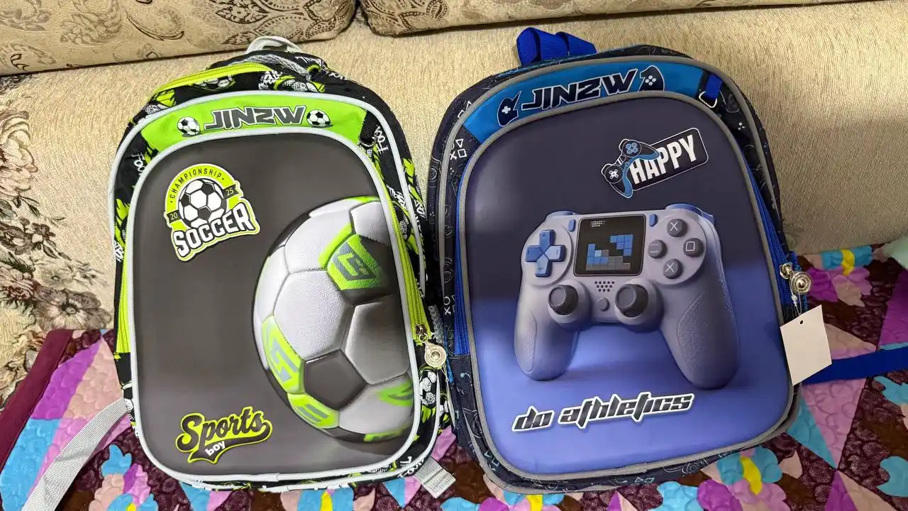 Maktab ryukzagi penal bilan, oʻgʻil bolalar uchun sumka, bollar sumkasi