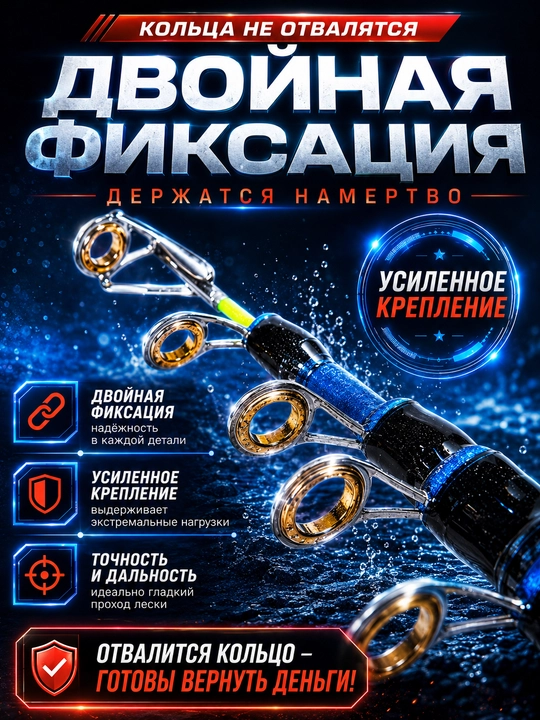 Удочка для рыбалки телескопическая без катушки