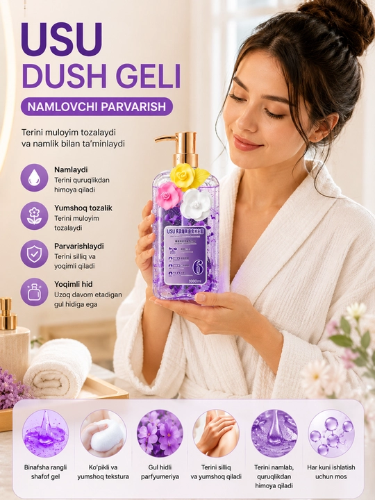 FABOL’AI xushbo‘y dush geli, kundalik foydalanish uchun, 500 ml