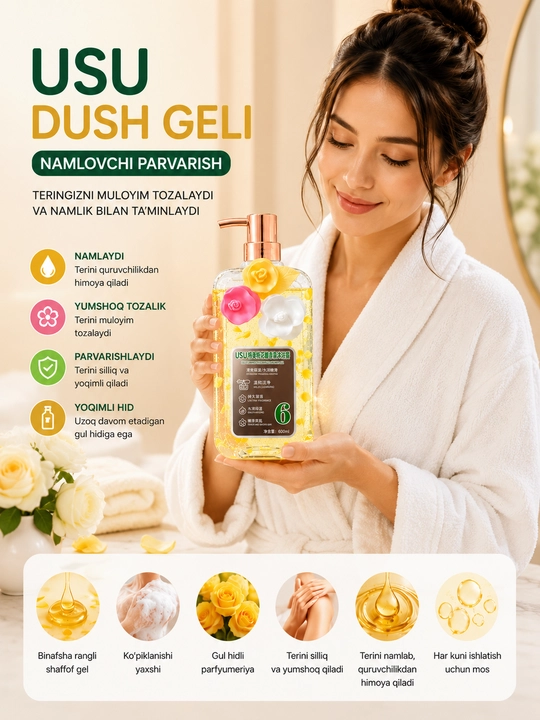 FABOL’AI xushbo‘y dush geli, kundalik foydalanish uchun, 500 ml