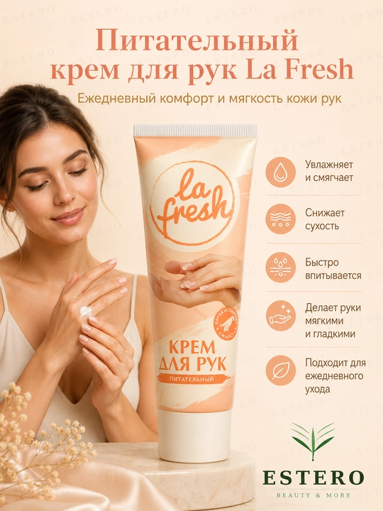 La Fresh крем для рук Питательный увлажняющий смягчающий 