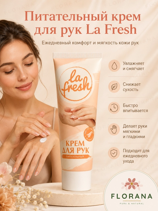 La Fresh крем для рук питательный — уход для мягких и нежных рук 