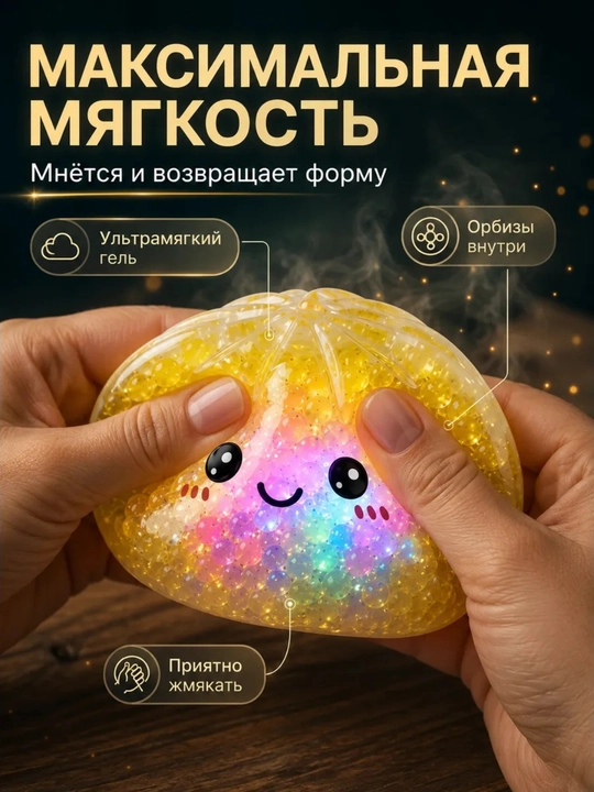 Игрушка антистресс, дамплинги, хинкали, манты с глазками, тянучка, сквиш