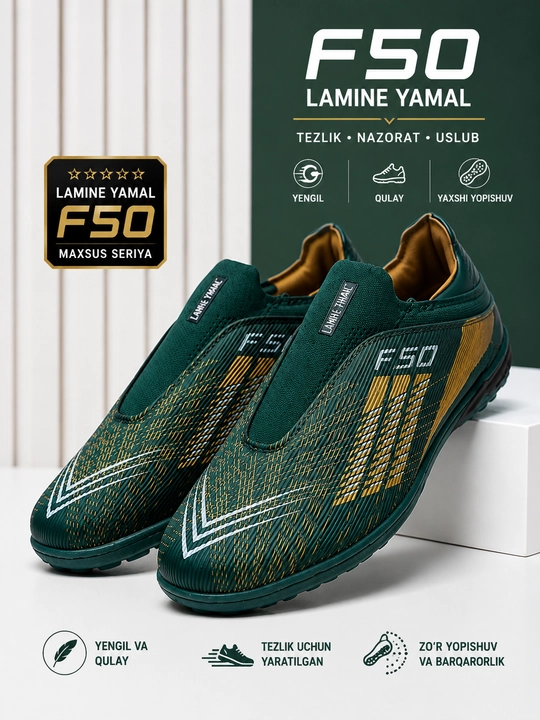 F50 Lamine Yamal futbol butsi turf krossovka erkaklar mini futbol oyoq kiyim - 