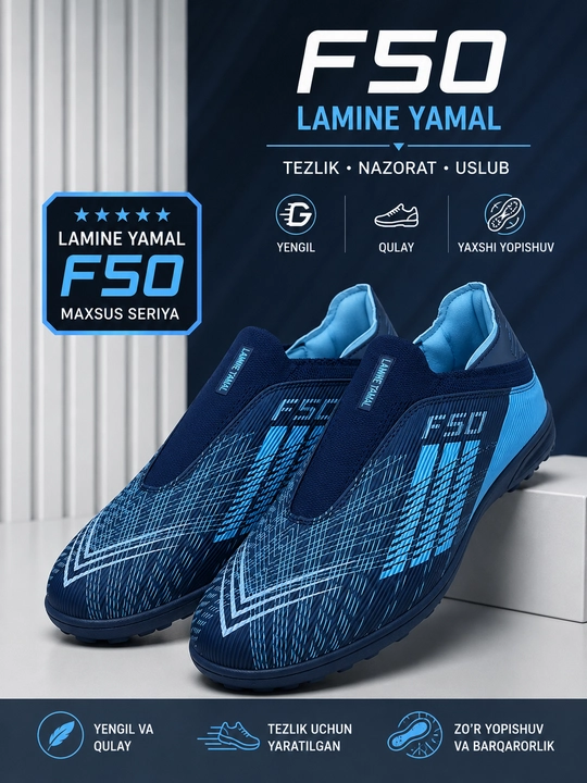 F50 Lamine Yamal futbol butsi turf krossovka erkaklar mini futbol oyoq kiyim - 