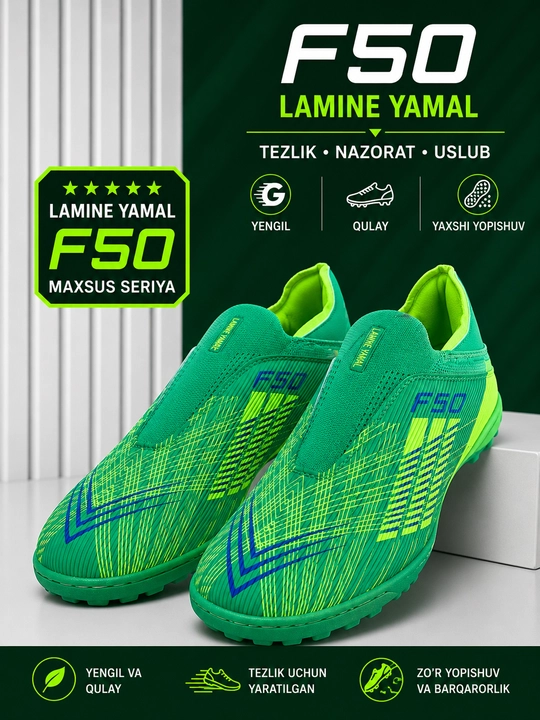 F50 Lamine Yamal futbol butsi turf krossovka erkaklar mini futbol oyoq kiyim - 