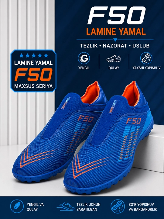F50 Lamine Yamal futbol butsi turf krossovka erkaklar mini futbol oyoq kiyim - 