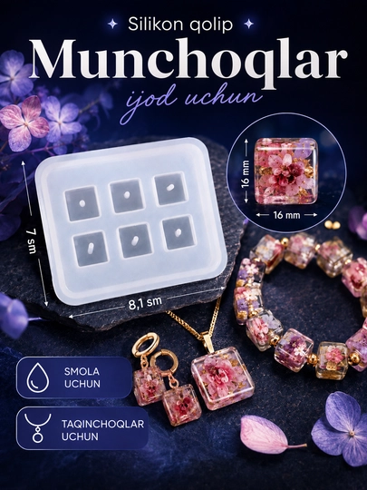 Silikon qolip Munchoqlar, tasbih bezaklar uchun qoliplar, mold 10, 12, 16 mm