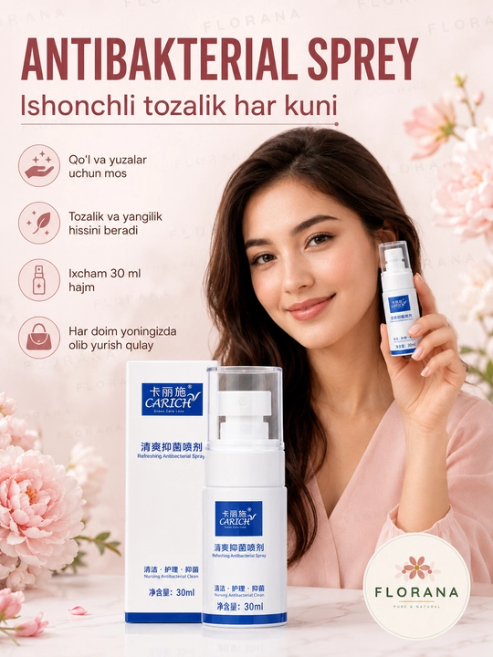 Carich oyoq tetiklashtiruvchi antibakterial spreyı nozik parvarish 30 ml 