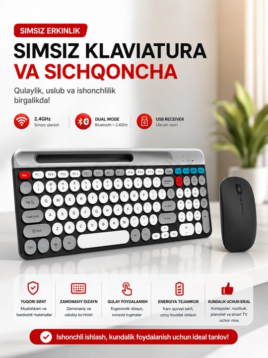 ZYG-806 беспроводной комплект клавиатуры и мыши 2.4G USB Wireless Keyboard Set - 