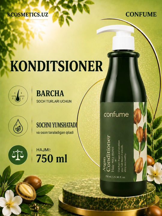 Sochlarni tiklovchi, shikastlangan sochlar uchun konditsioner, ConfumeKorea, 750 ml - 