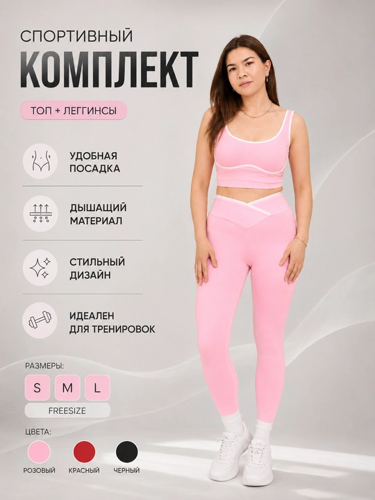 Ayollar sport to‘plami, top va legginslar, fitnes, yoga, freesize - 