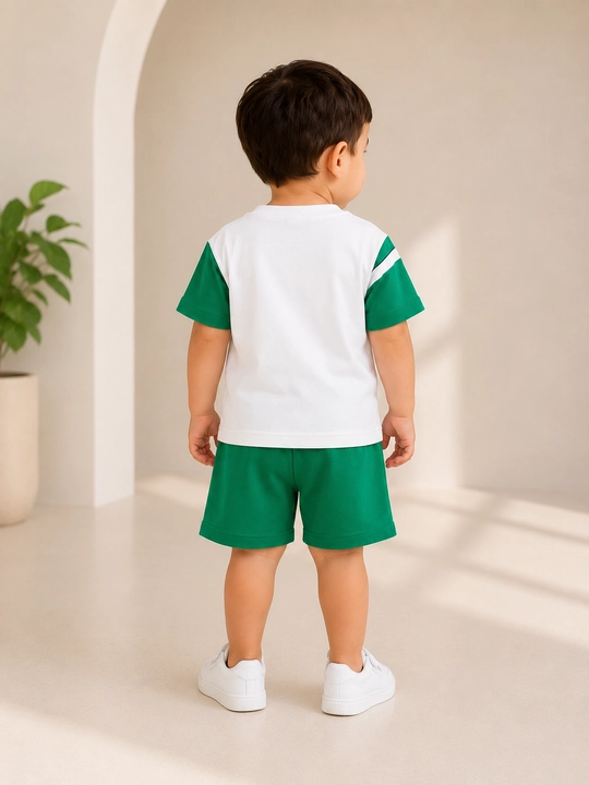 Летний комплект для мальчика, футболка и шорты, хлопок, 2-6 лет