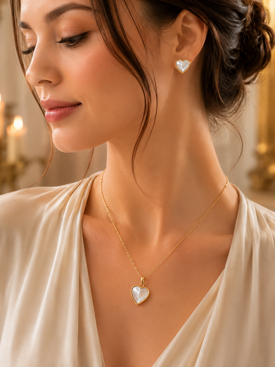 Fashion Jewelry Premium – аyollar uchun marjon va sirg'alar to'plami - 