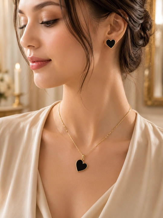 Fashion Jewelry Premium – аyollar uchun marjon va sirg'alar to'plami - 