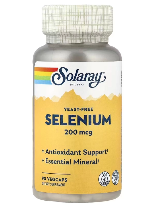 Selen, Solaray, 200 mkg, 90 kapsula
