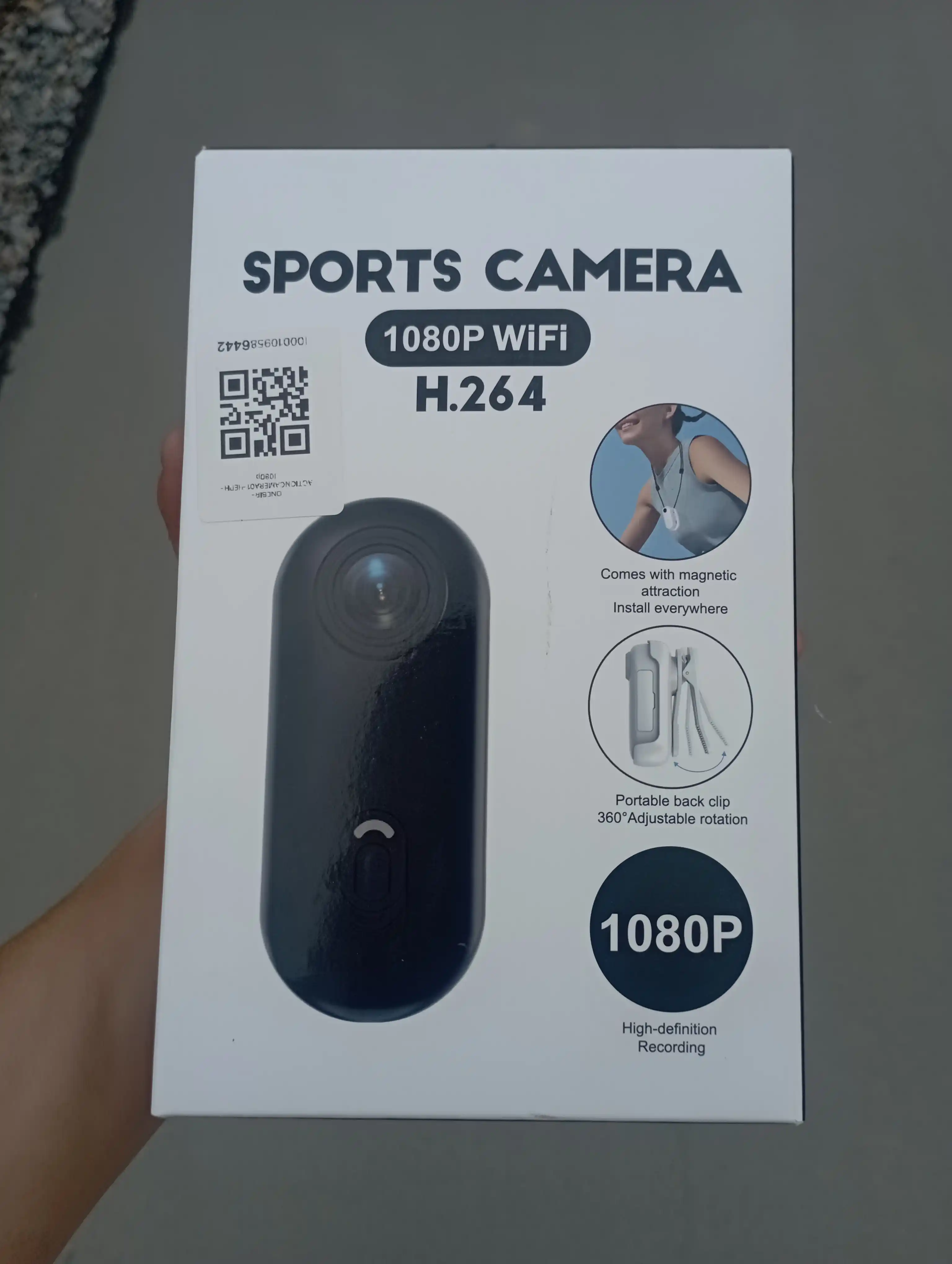 Magnitli mini ekshn-kamera Full HD 1080p Wi-Fi, 32 GB karta va mahkamlagichlar