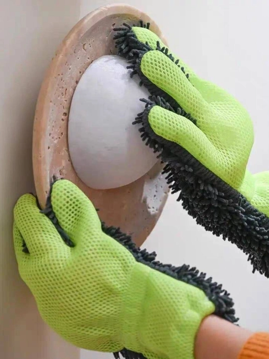 Mikrofiber tozalash va avtomobil yuvish qo‘lqopi ikki tomonlama yumshoq tozalovchi qo‘lqop - 
