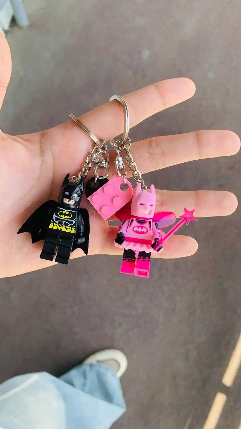 Парные брелоки в стиле Lego "Бэтмен", для ключей и сумок, 2 шт