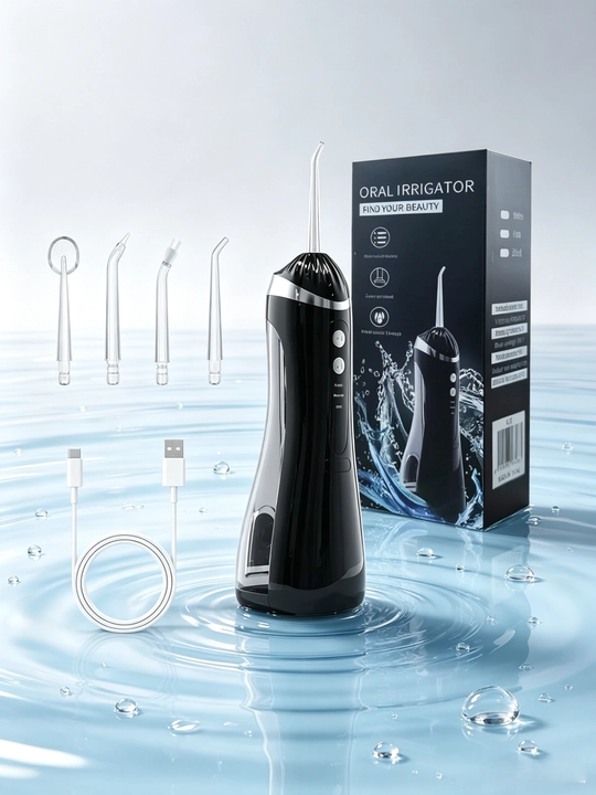 Ирригатор для полости рта, 230 мл, USB, 3 режима 4 насадки, портативный, водонепроницаемый