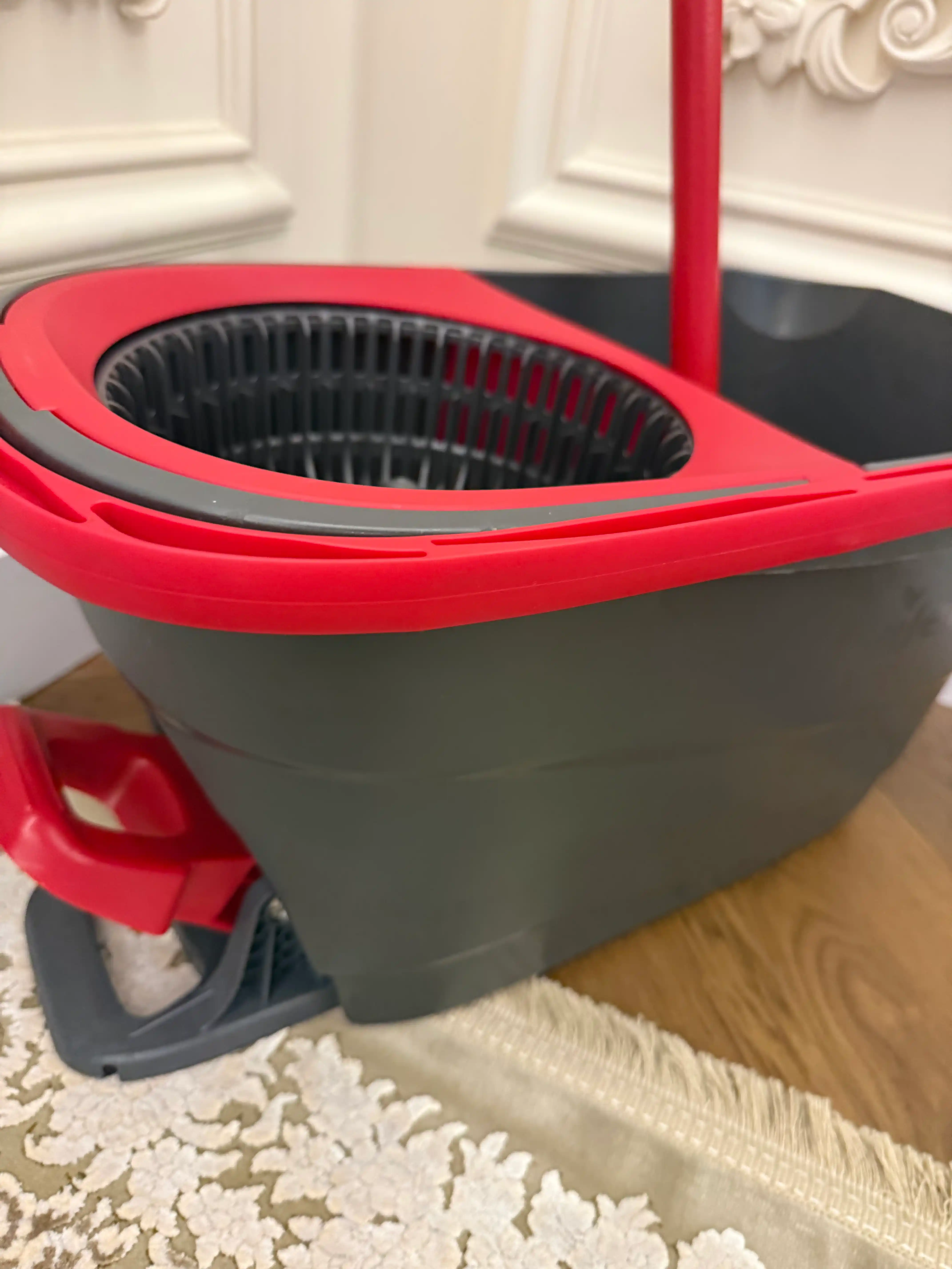 Vileda Turbo Smart chelak shvabra, aylanadigan, nam tozalash uchun, mikrofiberli