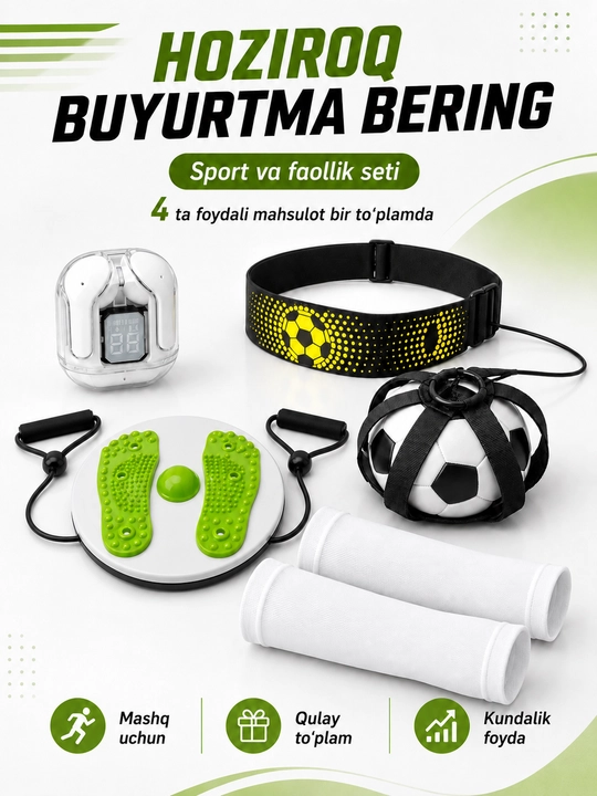 Air 31 simsiz quloqchin, sport va faollik uchun 4 mahsulotli set