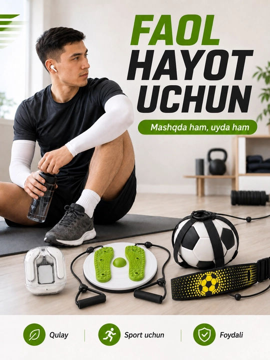 Air 31 simsiz quloqchin, sport va faollik uchun 4 mahsulotli set