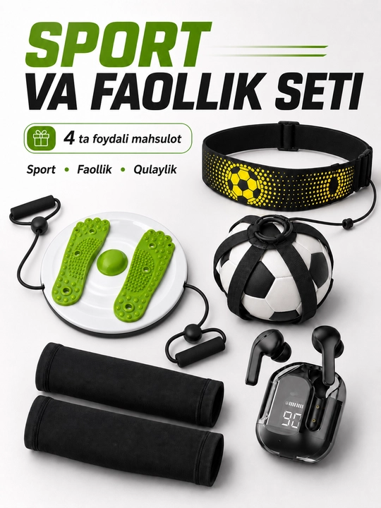 Air 31 simsiz quloqchin, sport va faollik uchun 4 mahsulotli set - 