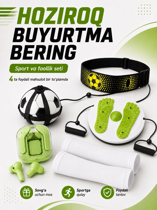 Air 31 simsiz quloqchin, sport va faollik uchun 4 mahsulotli set