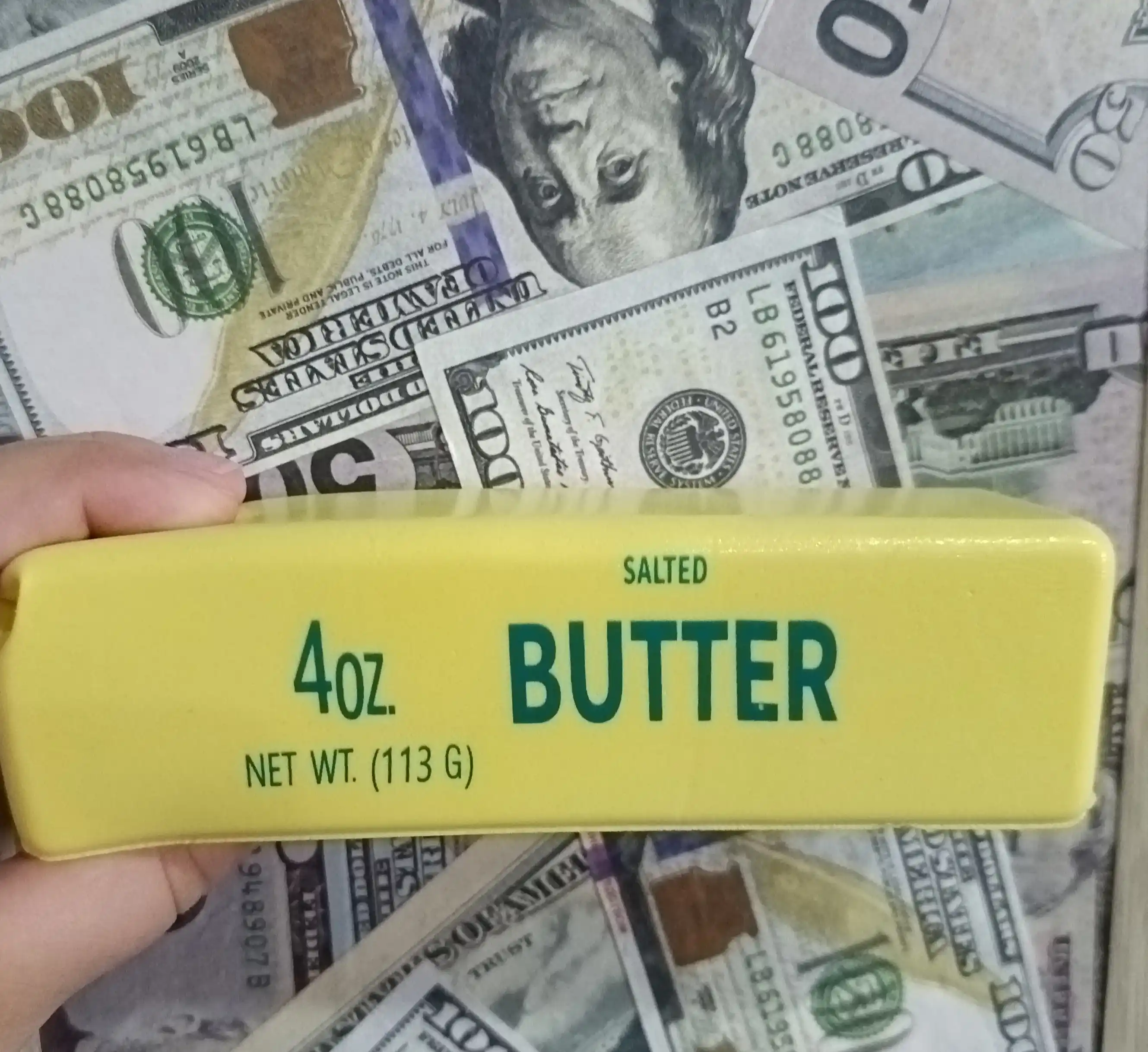 Butter Squishy Anti Stress O‘yinchoq, Sekin Qaytuvchi Yumshoq Sariyog‘ Shaklidagi