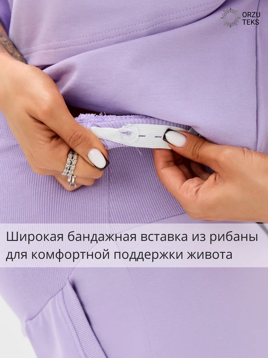 Одежда для беременных и кормящих, женский комплект с шортами, повседневный, хлопок ORZU-TEKS