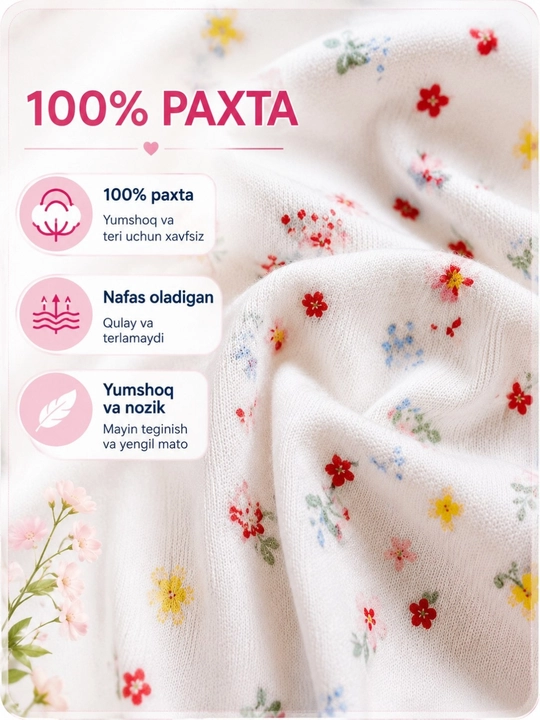 Mayka va trusik komplekti qiz bolalar uchun, 100% paxta, bolalar ichki kiyimi, 2–5 yosh