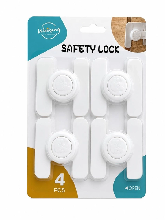 Bolalar uchun xavfsizlik qulfi 2.3.4 dona, shkaf, tortma va muzlatgich uchun Safety Lock - 