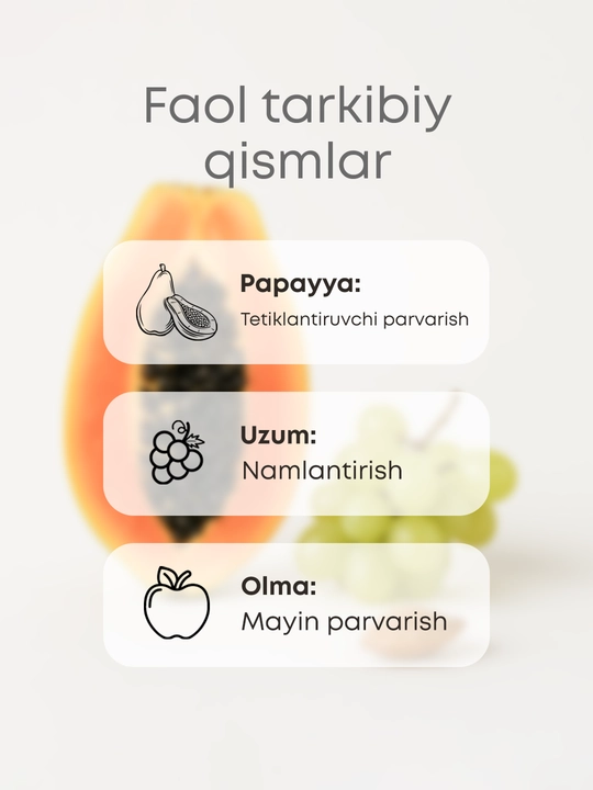 Ollee papayya ekstrakti bilan yuz uchun tozalovchi namlantiruvchi mitsellyar suv, 300 ml