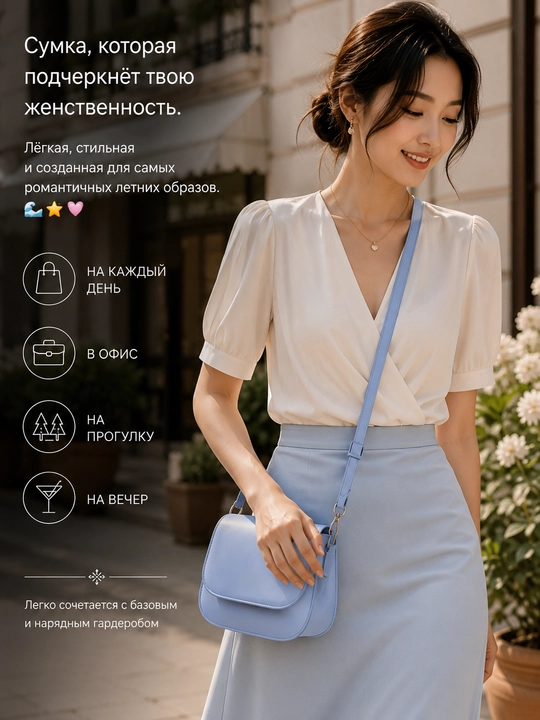 Женская сумка кроссбоди из экокожи, с регулируемым ремешком, мини сумка через плечо