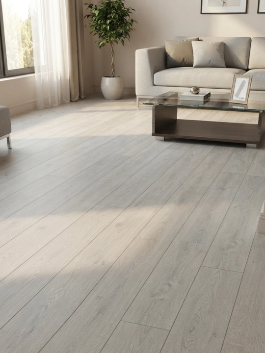 Напольное покрытие из MDF ламин разм 1220Х200Х8 мм V-фаска, качественные панели под дерево - 
